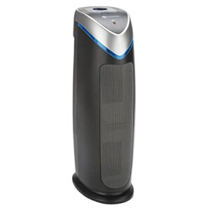 germguardian air purifier with hepa filter, removes 99.97% of pollutants, covers large room up to 743 sq. foot room in 1 hr, uv-c light helps reduce germs, zero ozone verified, 22", gray, ac4870