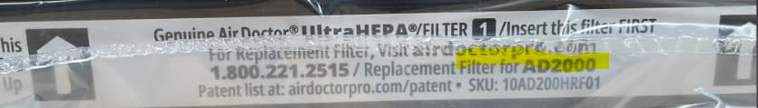 AIRDOCTOR AD2000 Genuine Filter Replacement - One Year Combo Pack Includes: One (1) UltraHEPA Filters & Two (2) Carbon/Gas Trap/VOC & Pre-Filter