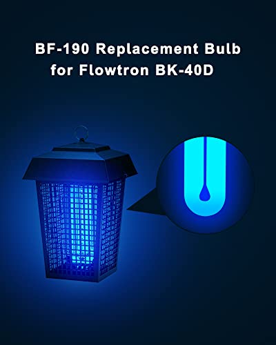 BF190 Replacement Bulb Compatible with Flowtron BK-40D Bug Zapper, 10 Inch FUL32T8/BL U Type Replacement Light Bulb for 32W Outdoor Electronic Insect Mosquito Killer, 2 Pack