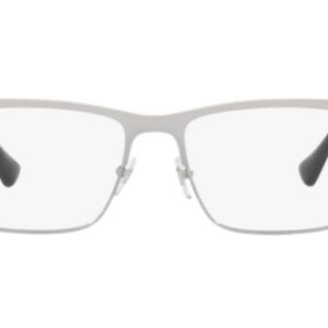 Versace VE 1285 1001 Gunmetal Metal Rectangle Eyeglasses 56mm