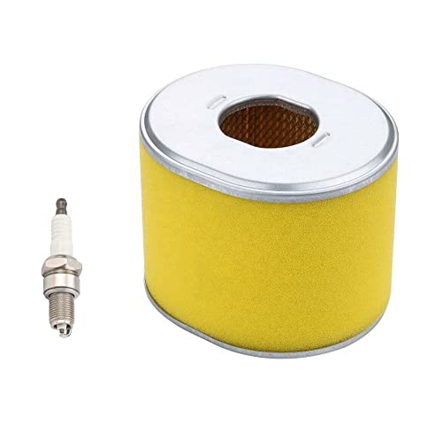 GX270 Air Filter Spark Plug, Fit for Honda GX240 8HP GX 270 9HP Engine Air Filter Professional 17210-ZE2-505 17210-ZE2-822 17210-ZE2-515 Air Filter with Spark Plug