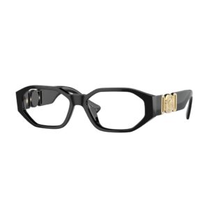 versace man sunglasses black frame, demo lens lenses, 56mm