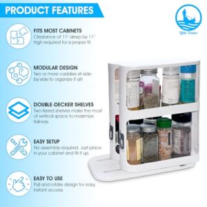 Little Venice Spice Rack - Bathroom Organizer | Kitchen Organizer | Medicine Cabinet Organizer | Pantry Storage Rack and Makeup Storage! | Vertical Spice Rack Organizer, White 1 each per pack