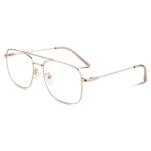 linvo fake glasses non prescription clear lens metal frame fashion eyewear for women men