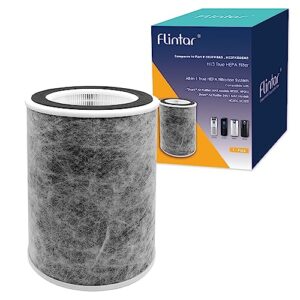 flintar true hepa replacement filter, made in taiwan, compatible with shark air purifier max models hp201, hp202, ua205, ap1000, hc501, hc502, compares to part # he2fkbas and he2fkbasmb, 1-pack