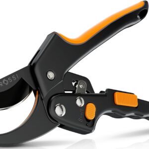 Ratchet Pruning Shears for Gardening Heavy Duty - Increases Cutting Power 3x - Perfect Ratchet Pruners for Weak Hands & Arthritis- 8” Anvil Garden Clippers - w/Extra Sharp Blade for Effortless Cutting