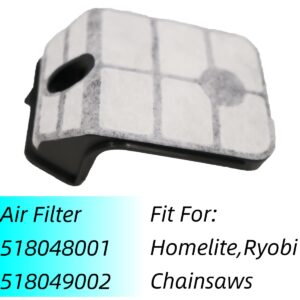 Arpisziv UT-10517, UT-10518 Air Filter Fit For Homelite, Roybi Chainsaws UT-10520, UT-10550 Reps 518048001,518049002(3 PACK)