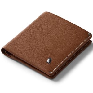 Bellroy Coin Wallet (Slim Coin Wallet, Bifold Leather Design, Holds 4-8 Cards, Magnetic Closure Coin Pouch) - Hazelnut