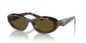 prada pr 26zs honey tortoise/dark brown one size