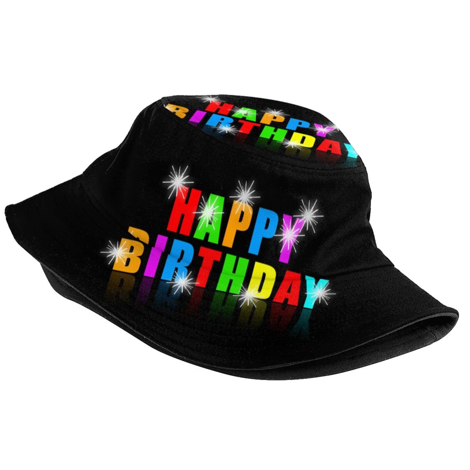 Happy Birthday Bucket Hat for Men Women, Fashion Packable Birthday Fishing Hat Sun Hat Outdoor Fisherman Cap