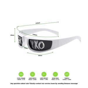 LEGNOVAULT Ferxxxo Glasses, Gafas del ferxxxo, Feliz cumpleaños ferxxxo, Ferxxxo Merch, Sports Sunglasses (White)