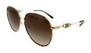 michael kors mk1128j empire aviator light gold tortoise/brown gradient one size