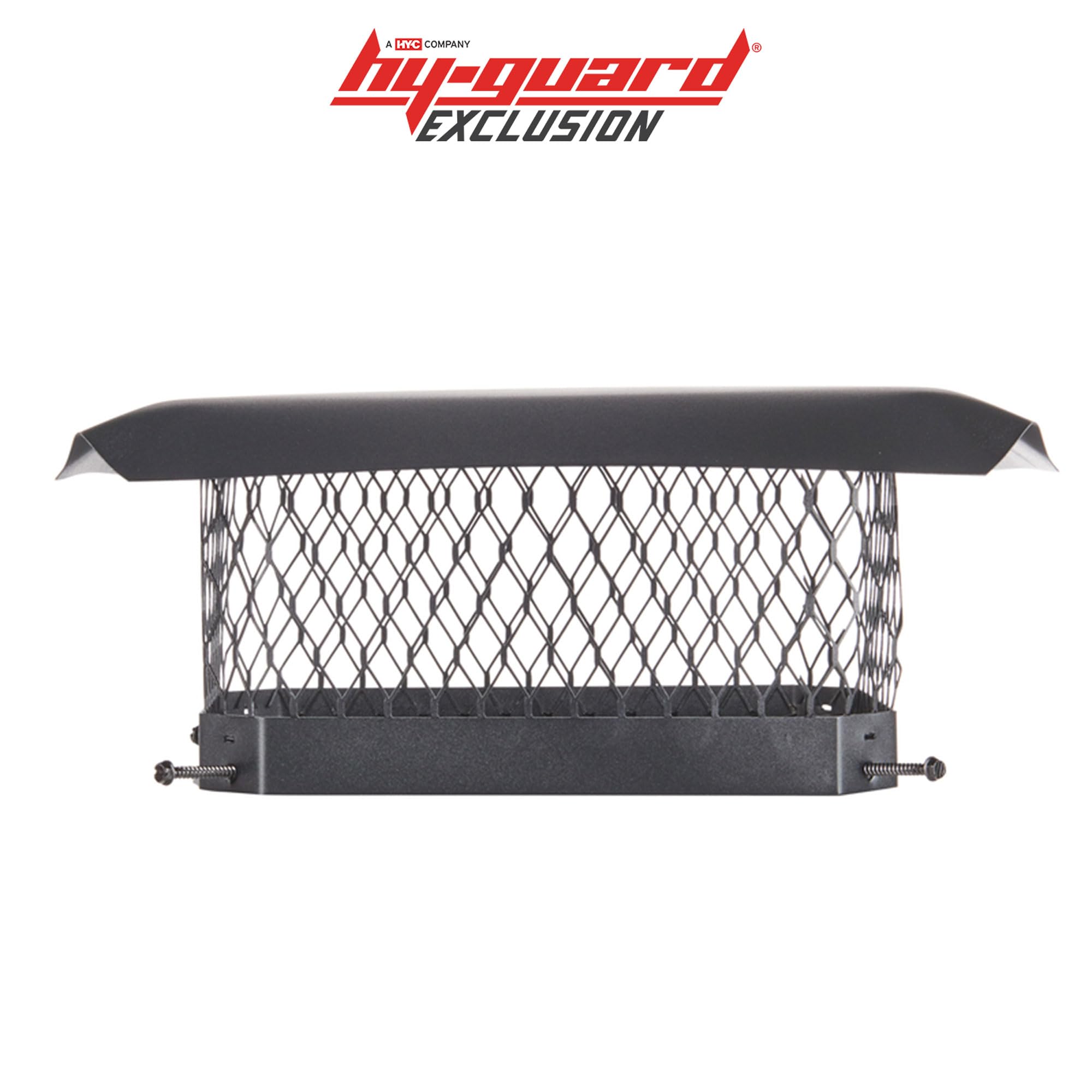 HY-Guard Galvanized Steel Chimney Cover - HY-C Black Chimney Cap, Single Bolt-On Chimney Fireplace Cover, Chimney Flue Cover to Fit On Existing Flue Tiles, Chimney Vent Cap with Hood Plate (9" x 13")