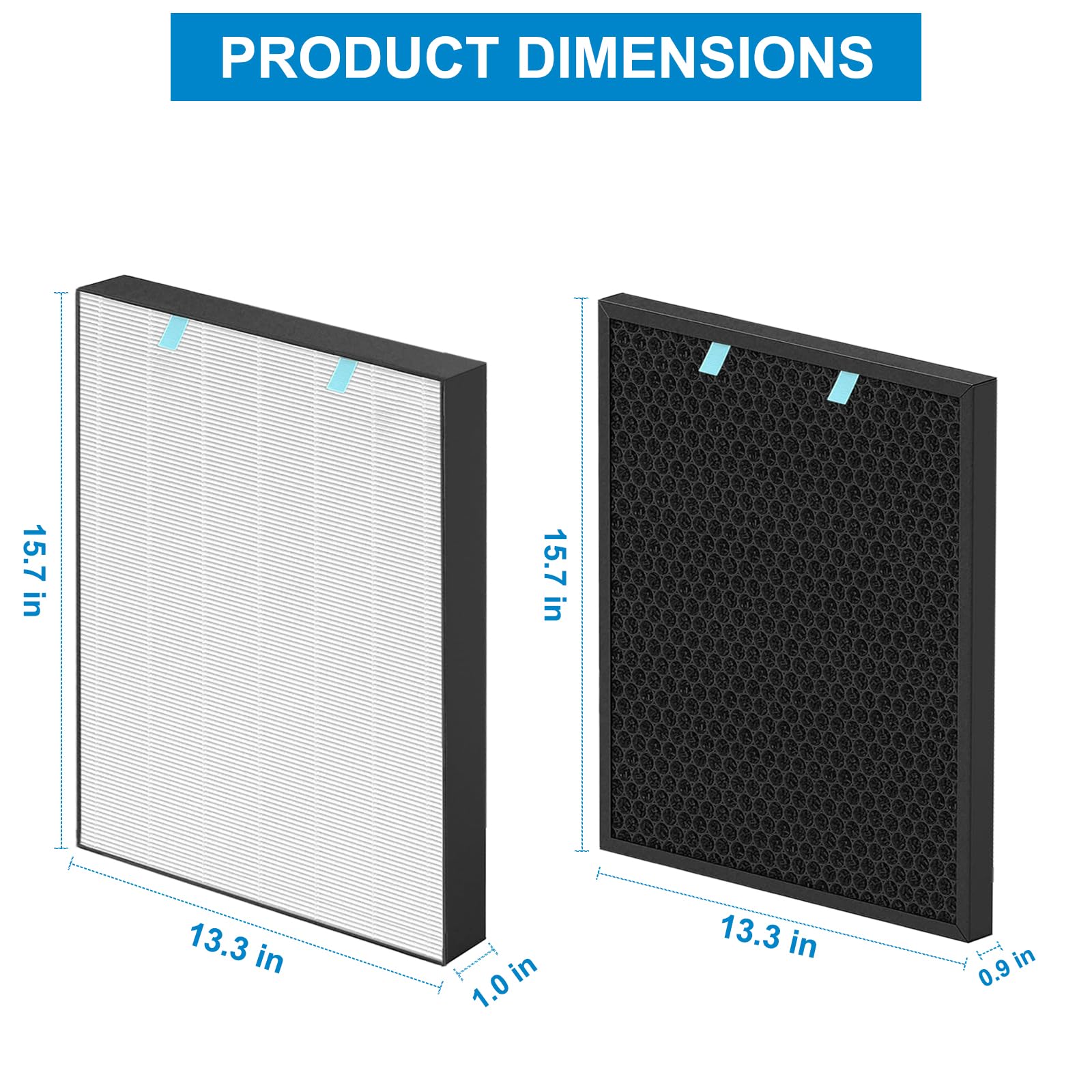 2 Sets Replacement Air400 Filter for Bissell Air400 air purifier, HEPA Activated Carbon Pack 3365, Include 2521 True Hepa Filters and Pre-Filters, 2520 Active Carbon Filters