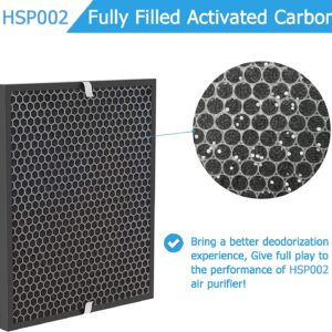 Vegebe 2-Pack Replacement Filter, Compatible with HATHASPACE® HSP002 Smart True 2.0 Air Purifier