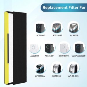 5-Star Compatible with Germ Guardian FLT5000 True HEPA GENUINE Air Purifier Replacement Filter C for GermGuardian AC5000E, AC5250PT, AC5300B, AC5350B, CDAP5500