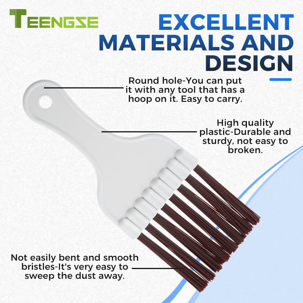 TEENGSE 7PCS Air Conditioning Brush Set, FCR6 Fin Comb Tool, Radiator Condenser Fin Comb, Stainless Steel Air Conditioner Condenser Fin Comb for Cleaning AC Evaporator Radiator Refrigerator