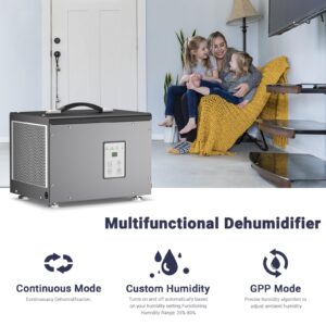 BaseAire Crawl Space/Basement Dehumidifier,70 Pint Commercial Dehumidifiers with Pump Hose,Up to 1000 Sq Ft, Compact, Auto Defrost, Energy Star, GLGR Technology