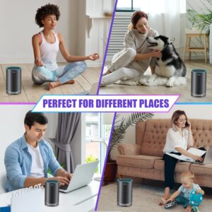 Clean Air Freshener and Odor Eliminator. Travel Size Electric Fragrance Diffuser Removes Pet, Smoke and Other Odors. Smart-Touch USB Charge. Home, Office or Travel. (Sandalwood, Black)