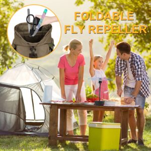 Neijiaer Fly Fans for Tables, Practical Fly Repellent Fan with Soft Blades, Soundless and Portable Fly Fan Keeps Your Food Clean(3 Pack)