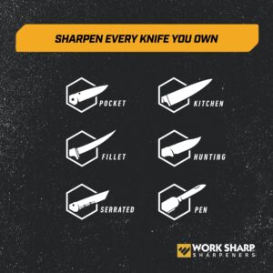 Work Sharp Professional Precision Adjust Knife Sharpener Tool, complete angle adjustable knife sharpening system