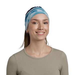 BUFF CoolNet UV Ellipse Headband, UPF 50 Sun Protection, Breathable, Cooling Hair Wrap, Versatile, Quick Dry Bandana, Newa Pool, Adult Size