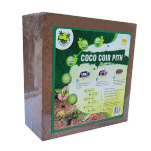 MODELLOR Premium Coco Coir Brick 10 lb., yields 18 to 20 gallons of Coir, Organic, Super Washed, Seed Starter, pH Balanced, Gardening, Indoor, Outdoor use.