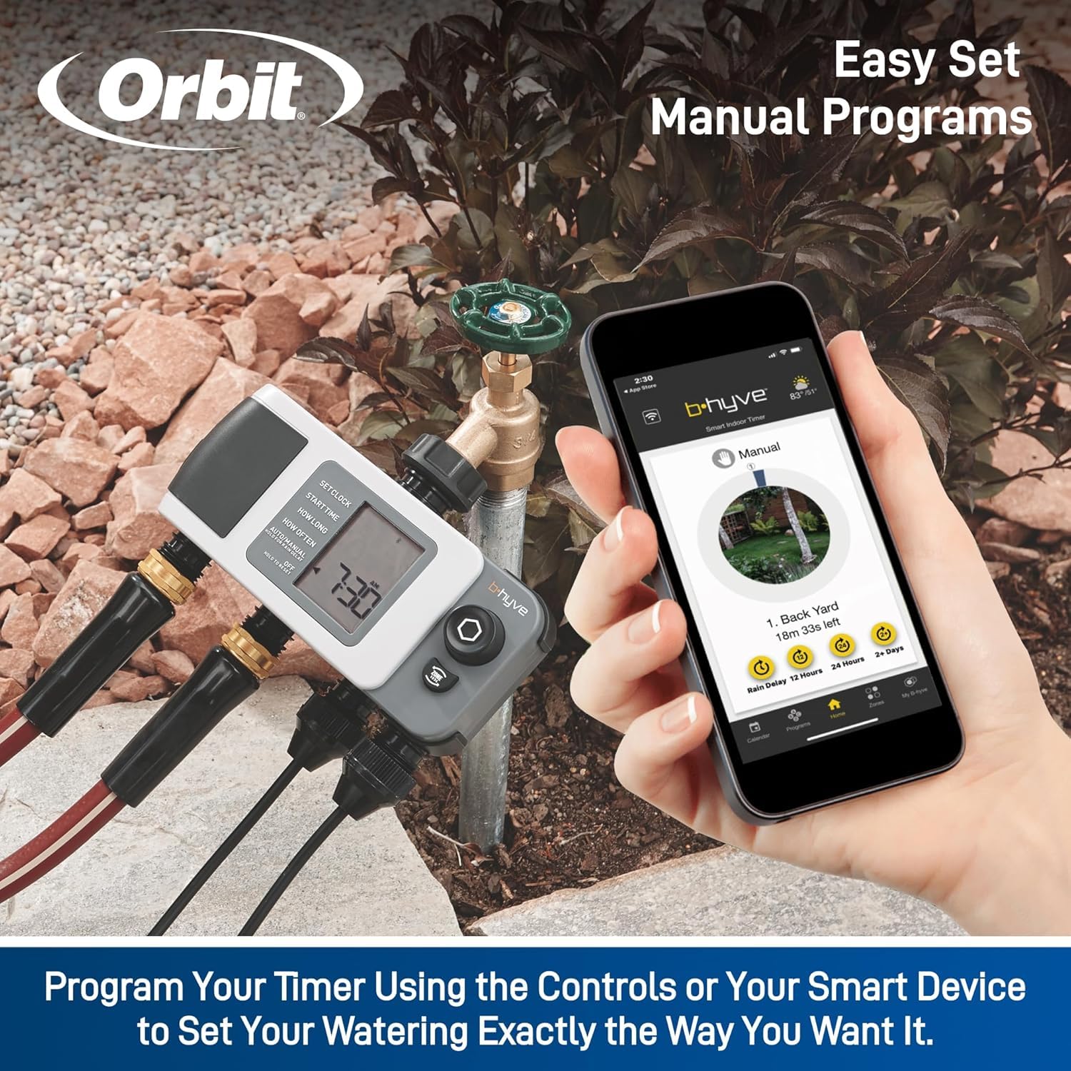 Orbit 24632 B-hyve XD 2-Port Smart Hose Watering Timer