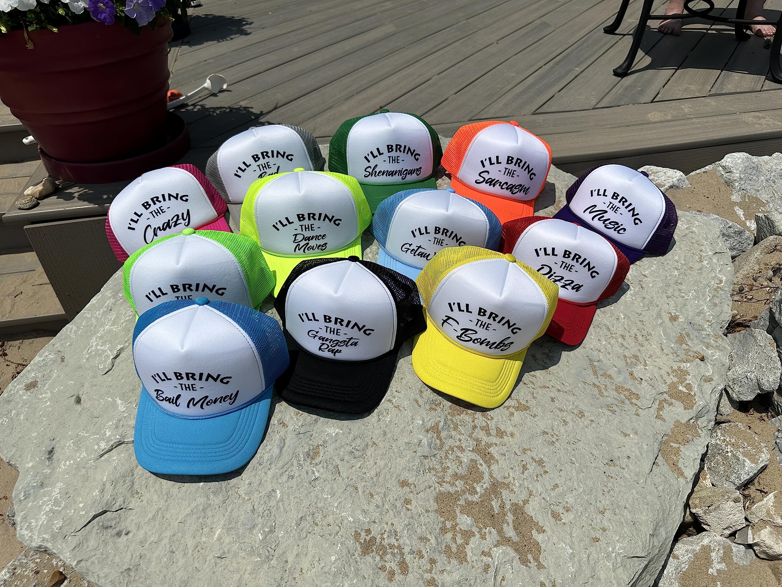 Funky Junque Trucker Hat - 12 Pk - IBT (Alibi,B-Money,Chaos,Crazy,Drama,F-Bombs,Edibles,Booze,G-Car,G-Rap,Lawyer,Trouble)