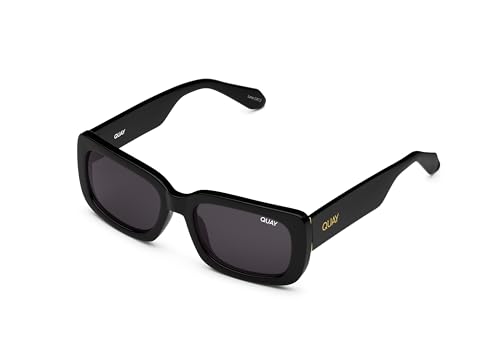 Quay - Womens Sunglasses, Polarized Square Lenses with UV Protection (Yada Yada, Black)