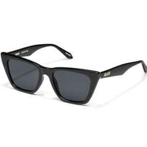 Quay - Womens Sunglasses, Polarized Cat Eye Lenses with UV Protection (Call The Shots, Black)