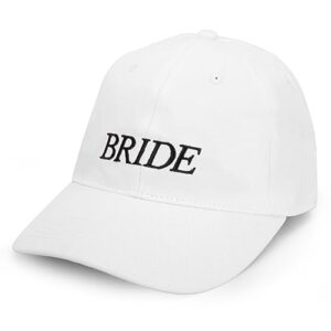 xo, fetti bride baseball hat bachelorette party decorations white | bride to be gift, engagement party supplies, cool bride