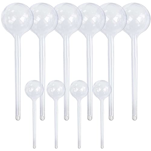 Plant Self Watering Stakes, 10pcs Clear Plant Self-Watering Bulbs, Flower Plant Automatic Watering Device, Self Watering Planter Insert Garden Waterer for Plant Indoor Outdoor Flower