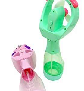 Unicorn Misting Spray Bottle Fan Kids Personal Cooling Mist Portable Handheld Humidifier Powered Fans with Mist for Girls, Set of 2