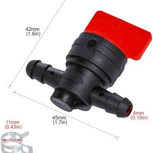 394358 fuel filter and 394358S 5098H 5098K Fuel Filter with 493960 494768 698183 1/4" Inline Gas Fuel Cut Off Shut Off Valve Fit With Lawn Mower Replacement（1pack)