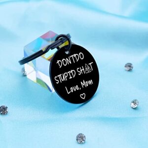 Aisity Funny Gifts for Teen Boys Girls for 18th Birthday Christmas Easter Gifts for Teens Teenagers Stocking Stuffers Don't Do Stupid Shit Key Chain for Teen Girl Trendy Cool Stuff