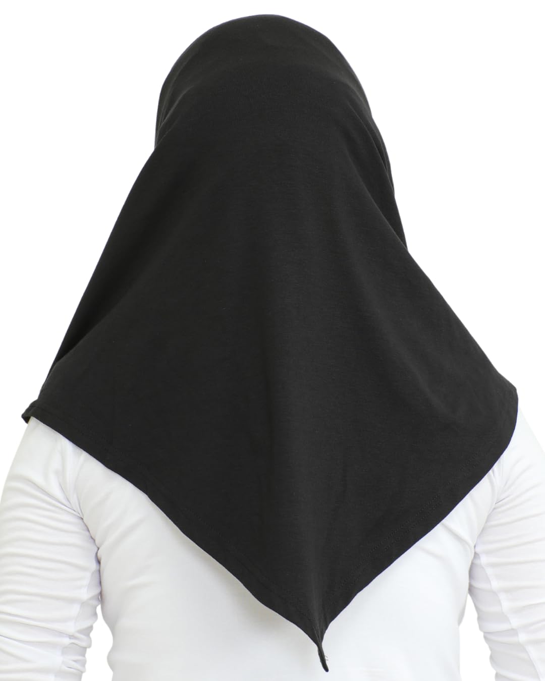 Prien Plain Ready To Wear Hijab for Women, Muslim Instant Turbans, Soft Jersey Scarf, Islamic Clothes, Long Hijabs, Abaya (Black)