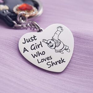 Shrek Merch Keychain Gifts For Women BFF Teen Girls Daughter Shrek Merchandise Heart Keychains