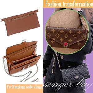 Lckaey Purse kit Emily wallet for Sarah bag, chain accessories, organizer shoulder bag Y001-brown