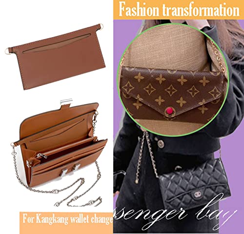 Lckaey Purse kit Emily wallet for Sarah bag, chain accessories, organizer shoulder bag Y001-brown