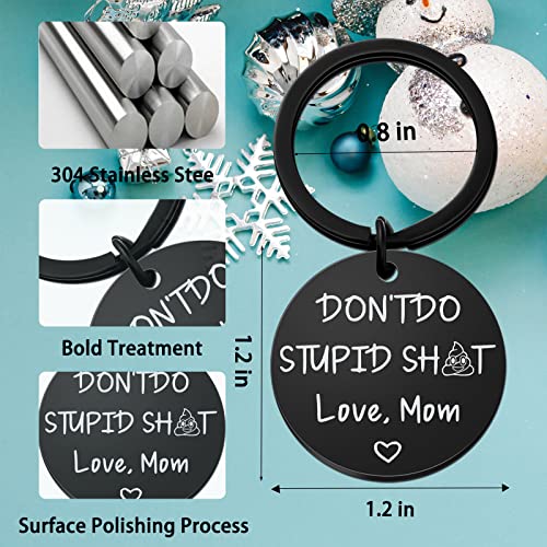 Aisity Funny Gifts for Teen Boys Girls for 18th Birthday Christmas Easter Gifts for Teens Teenagers Stocking Stuffers Don't Do Stupid Shit Key Chain for Teen Girl Trendy Cool Stuff