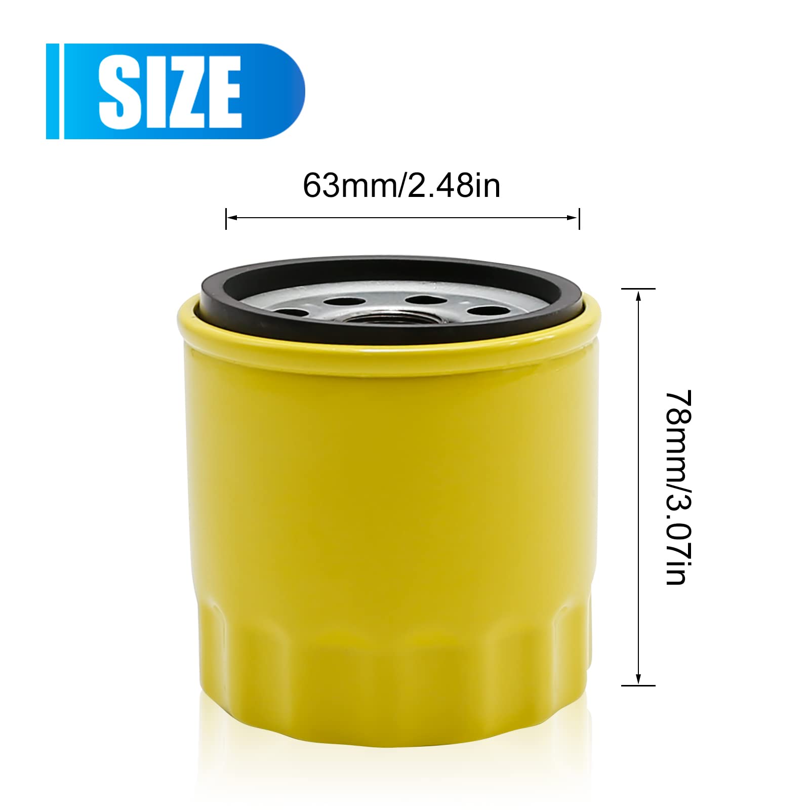 laffoonparts 52 050 02-S Oil Filter Replacement for Kohler CH11-CH25 CV11-CV22 M18-M20 MV16-MV20 SV715 SV725 SV735 CV13S CV15S CV640 SV730 SV810 Engine 25 050 34-S 52 050 02-S1