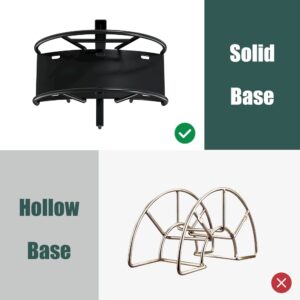 KalTell Garden Hose Stand Water Hose Holders for Outside Hose Storage Hanger with Extra Shelf Rack Freestanding -Black