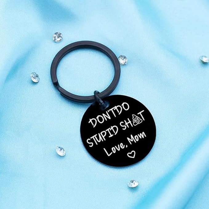 Aisity Funny Gifts for Teen Boys Girls for 18th Birthday Christmas Easter Gifts for Teens Teenagers Stocking Stuffers Don't Do Stupid Shit Key Chain for Teen Girl Trendy Cool Stuff