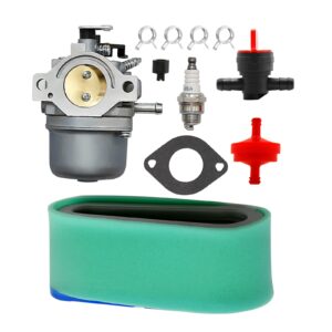 hoypeyfiy carburetor air filter spark plug kit replacement for bs lawnmover 799728 498027 494502 495706 494392 498134 499161 498231 496592 lawn mower replace 799728 498027 499161 498231 494502