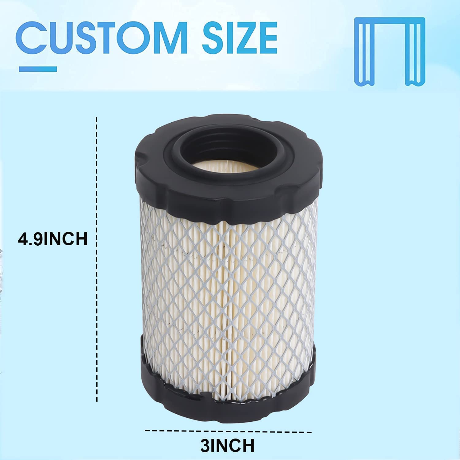 591334 Air Filter for Compatible with Briggs and Stratton with Pre Filter 796031 MIU1303 GY21435 MIU13963 94201 591334 796031(Pack of 6)