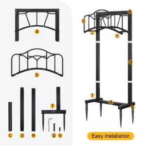 Shomextol Garden Hose Holder -Upgraded Hose Holder Holds 100-feet Hose,Freestanding Heavy Duty Hose Hanger,Sturdy Hose Stand and Hose Storage Rack for Lawn & Yard,Black