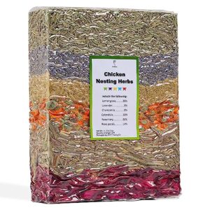 yifulowa chicken nesting box herbs 20oz vacuum-packed, natural 6 dried herbs for chicken coop freshness, healthy hens, optimal egg production and reduced stress