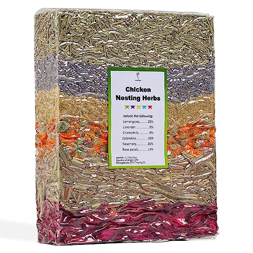 YIFULOWA Chicken Nesting Box Herbs 20oz Vacuum-Packed, Natural 6 Dried Herbs for Chicken Coop Freshness, Healthy Hens, Optimal Egg Production and Reduced Stress