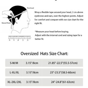 Zylioo Adjustable Little Straw Hats,Wide Brim Sun Hats for Big Heads,Floppy Beach Travel Hats with Bow